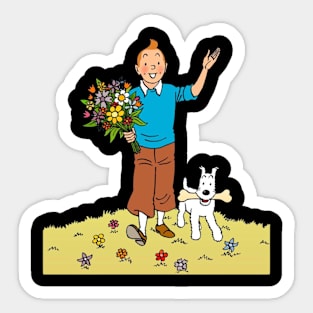 Tintin And Milou Sticker